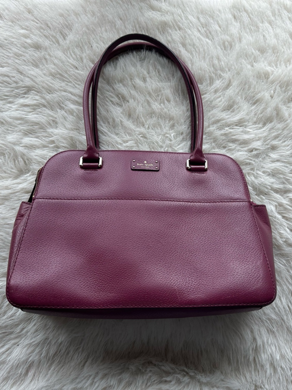 kate spade Plum Leather Satchel - Picture 16 of 16